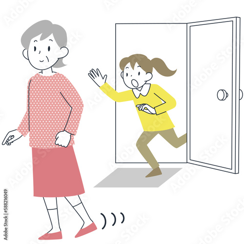 認知症によりひとりで出かけてしまうシニア女性