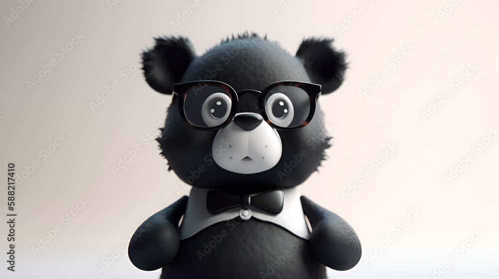 Black cartoon bear Black cartoon bear