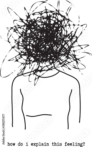 Depression. Mental Health Confused thoughts. The concept of loneliness, depression, severe mental state.