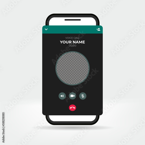 Mockup design of voice call