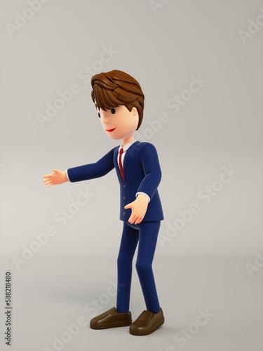 3D rendering of men in suits