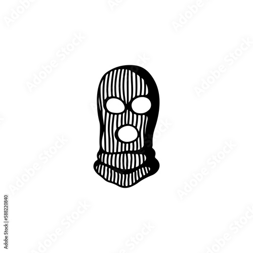 vector illustration of a thief mask