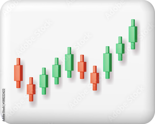 3D Growth Stock Diagram