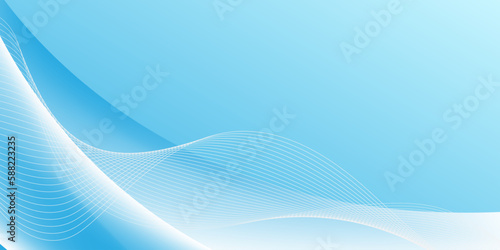 Modern Abstract Background Lines Wave and White Blue Gradient Color