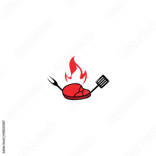 Beef, Meat & Steak Logo. Steak House or Meat Store Vintage Typography.