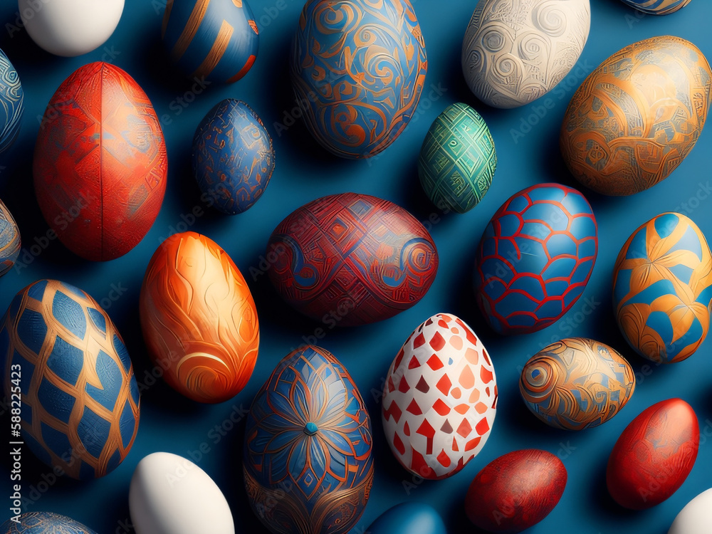 Fototapeta premium illustration design of eggs with pattern