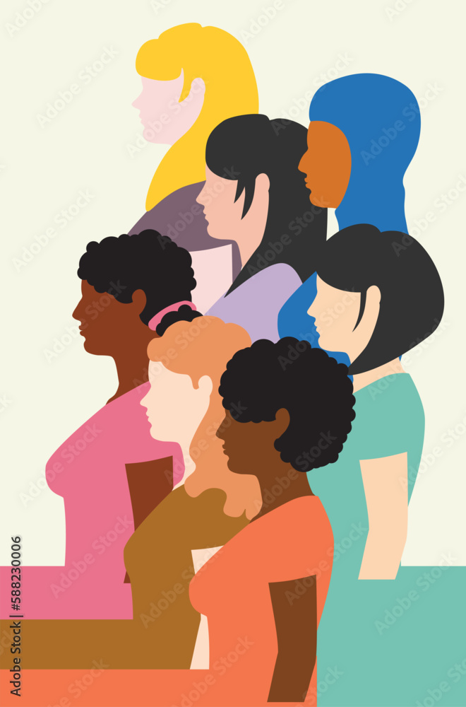 Women multiracial concept Women multiracial concept
