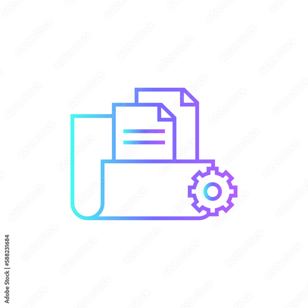 Project Management Teamwork and Management icon with blue duotone style. gear, manager, concept, planning, schedule, checklist, strategy. Vector illustration Project Management Teamwork and Management icon with blue duotone style. gear, manager, concept, planning, schedule, checklist, strategy. Vector illustration