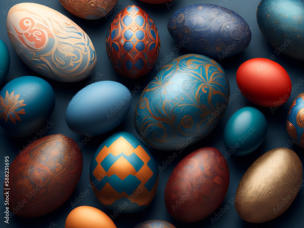 easter eggs in a nest easter eggs in a nest