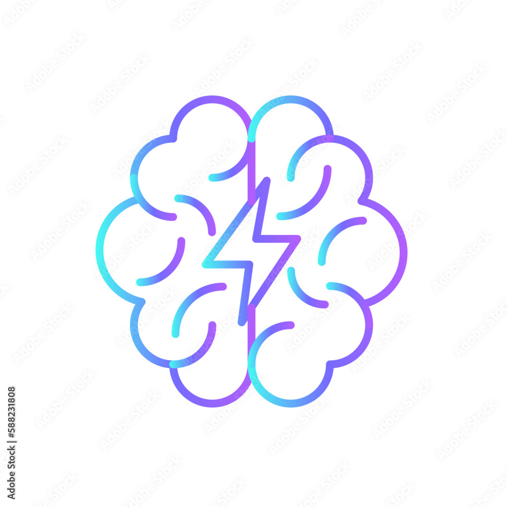 Brainstorming Teamwork and Management icon with blue duotone style. idea, concept, strategy, solution, innovation, planning, creativity. Vector illustration