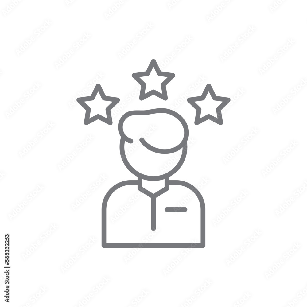 Experience Teamwork and Management icon with black outline style. star, review, service, rating, customer, survey, satisfaction. Vector illustration Experience Teamwork and Management icon with black outline style. star, review, service, rating, customer, survey, satisfaction. Vector illustration