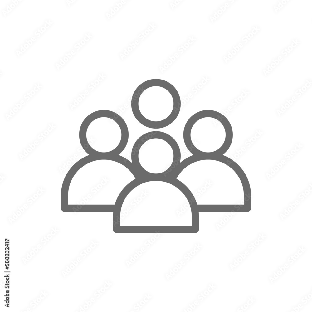 People Teamwork and Management icon with black outline style. team, group, person, social, human, user, avatar. Vector illustration People Teamwork and Management icon with black outline style. team, group, person, social, human, user, avatar. Vector illustration