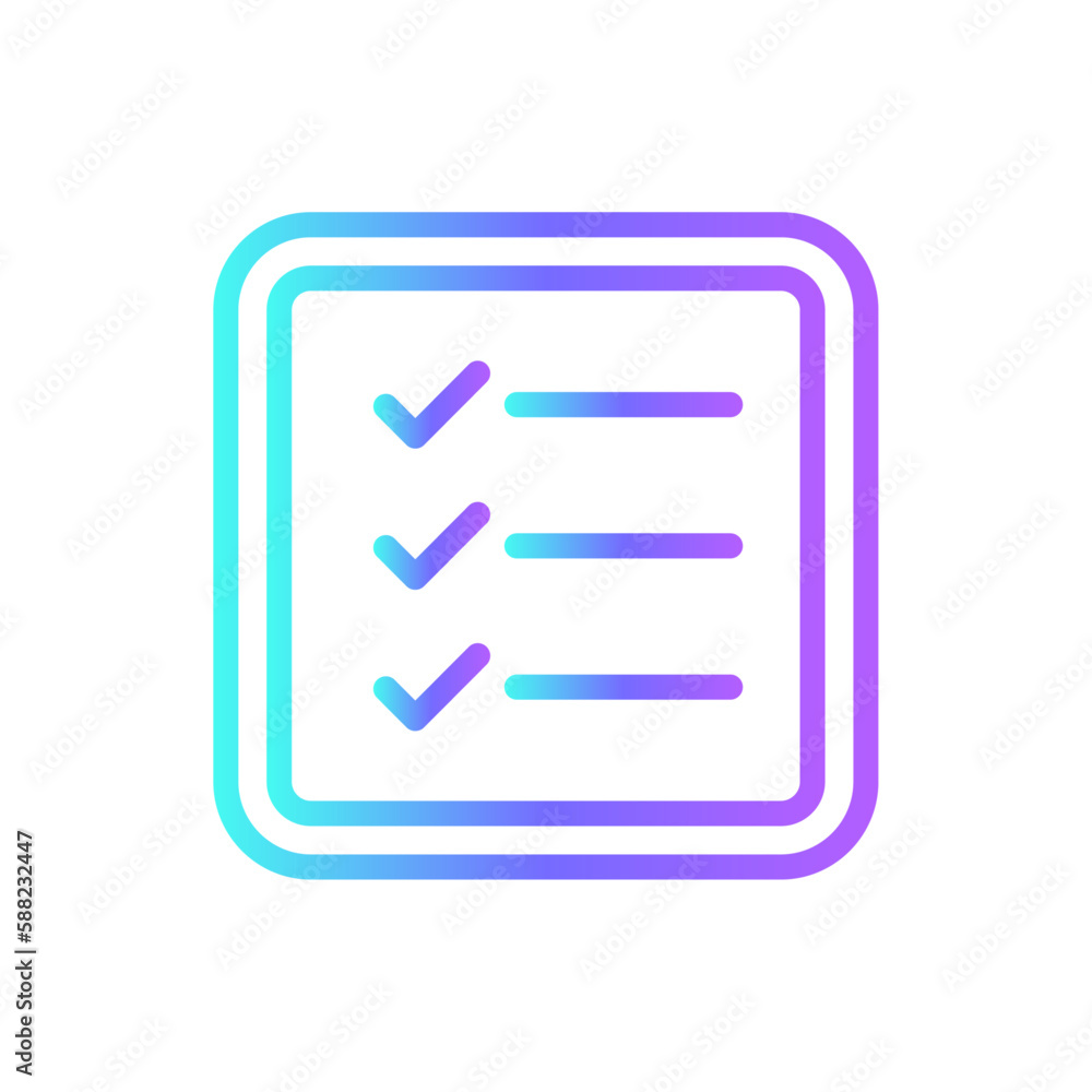 List Teamwork and Management icon with blue duotone style. document, checklist, report, form, note, paper, notebook. Vector illustration List Teamwork and Management icon with blue duotone style. document, checklist, report, form, note, paper, notebook. Vector illustration