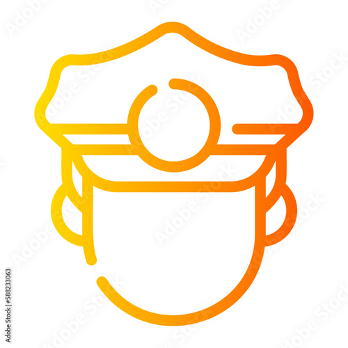 police gradient icon