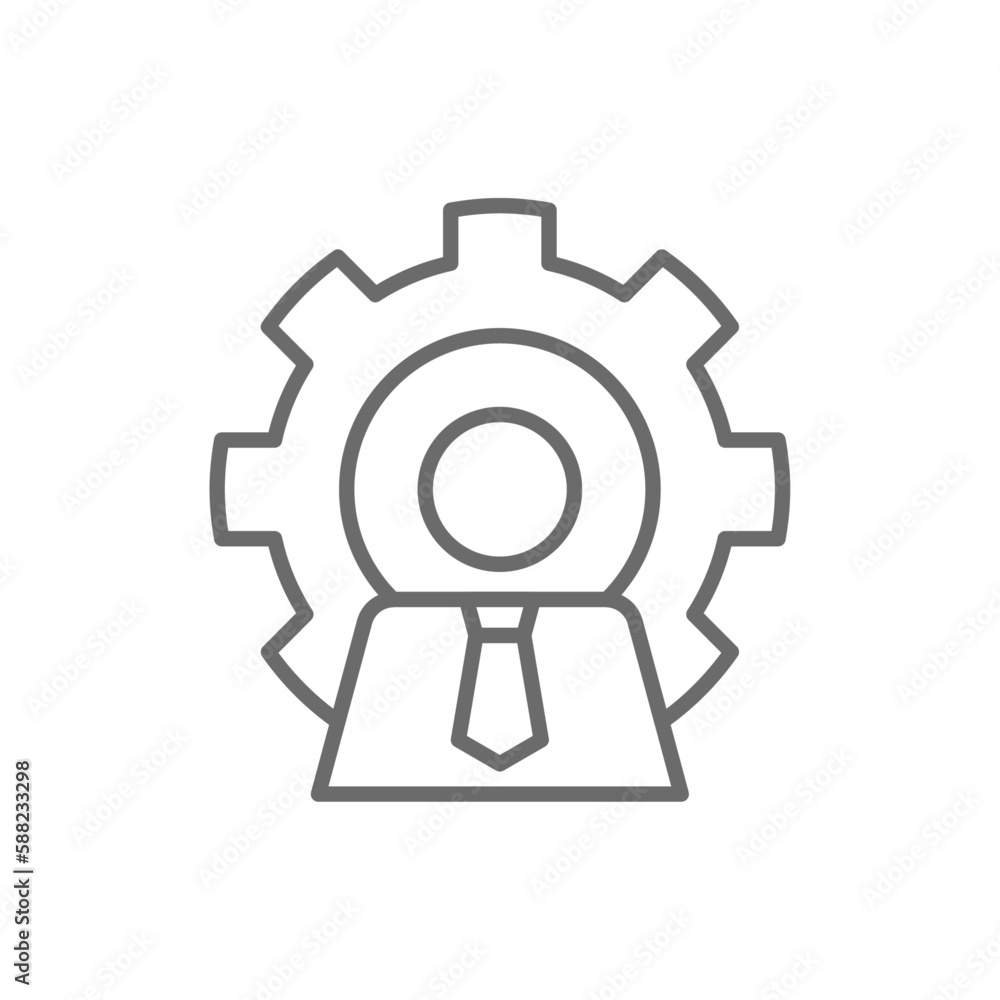 Leader Business people icon with black outline style. human, people, success, person, manager, businessman, leadership. Vector illustration Leader Business people icon with black outline style. human, people, success, person, manager, businessman, leadership. Vector illustration