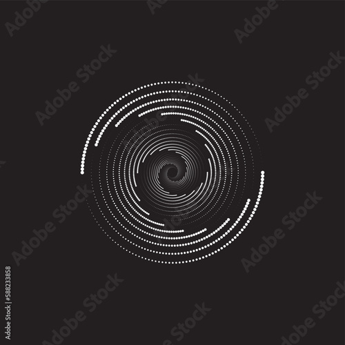 black and white spiral , Dotted Spiral vortex