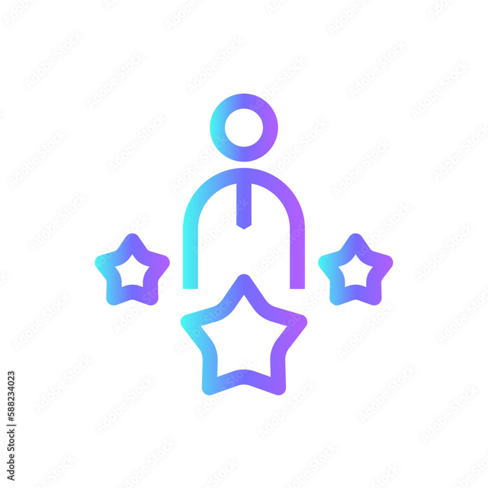 Experience Business people icon with blue duotone style. rate, feedback, star, review, service, experience, survey. Vector illustration Experience Business people icon with blue duotone style. rate, feedback, star, review, service, experience, survey. Vector illustration