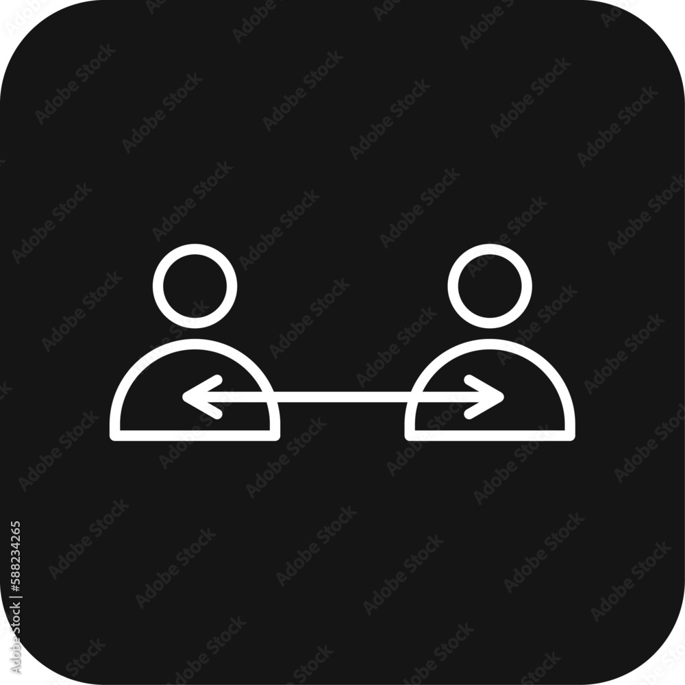 Connection Business people icon with black filled line style. communication, network, social, information, community, contact, friendship. Vector illustration Connection Business people icon with black filled line style. communication, network, social, information, community, contact, friendship. Vector illustration