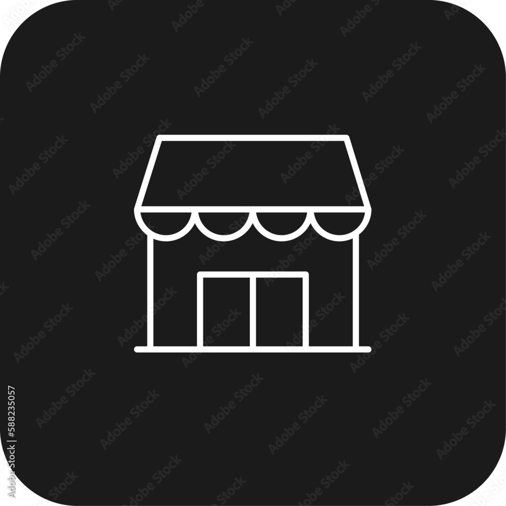 Store Real Estate icon with black filled line style. shop, sale, market, retail, delivery, commerce, supermarket. Vector illustration Store Real Estate icon with black filled line style. shop, sale, market, retail, delivery, commerce, supermarket. Vector illustration