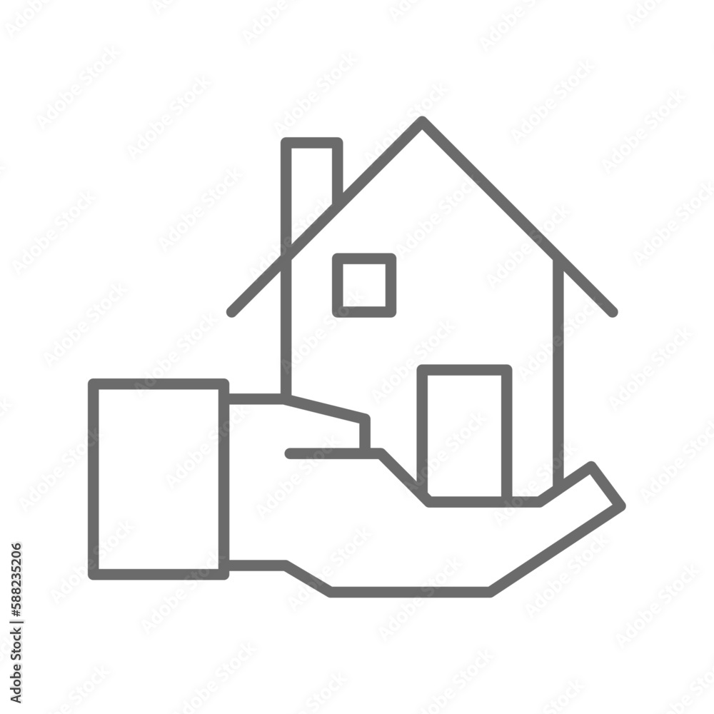 Saving home Real Estate icon with black outline style. save, house, money, smart, alternative, lock, collection. Vector illustration Saving home Real Estate icon with black outline style. save, house, money, smart, alternative, lock, collection. Vector illustration