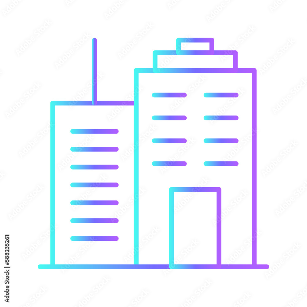 Office Real Estate icon with blue duotone style. business, home, management, building, flat, organization, city. Vector illustration Office Real Estate icon with blue duotone style. business, home, management, building, flat, organization, city. Vector illustration