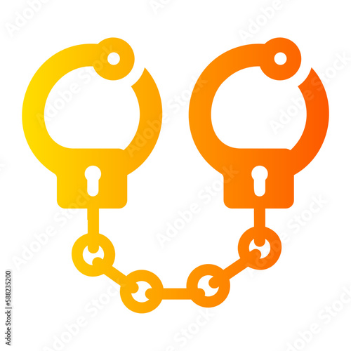 handcuffs gradient icon