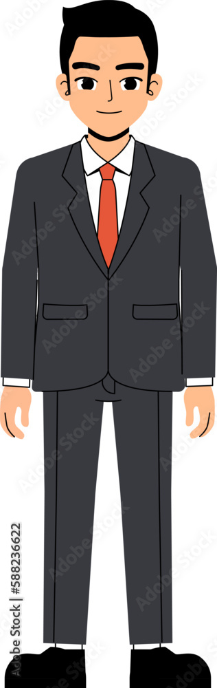 Seth Business Man Wearing Suit And Tie Front Pose Standing Character Design Isolated Seth Business Man Wearing Suit And Tie Front Pose Standing Character Design Isolated