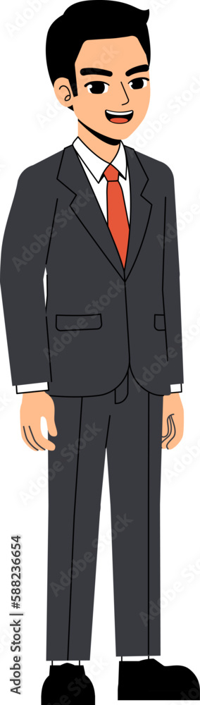 Seth Business Man Wearing Suit And Tie Standing Character Design Isolated Seth Business Man Wearing Suit And Tie Standing Character Design Isolated