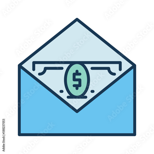 Free Download Envelope and Money vector USA Corruption concept colored icon - GFXLoad
