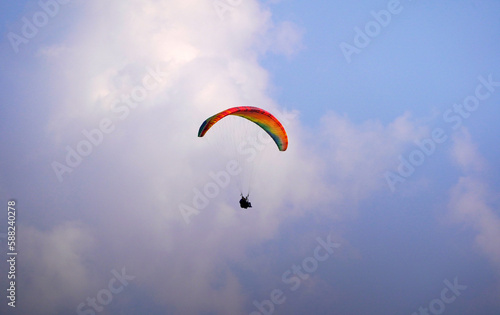 person paragliding in adana seyhan                      