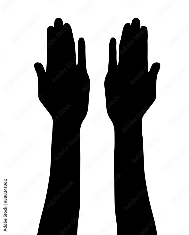 Worship God concept: human rising hands. Worship God concept: human rising hands.