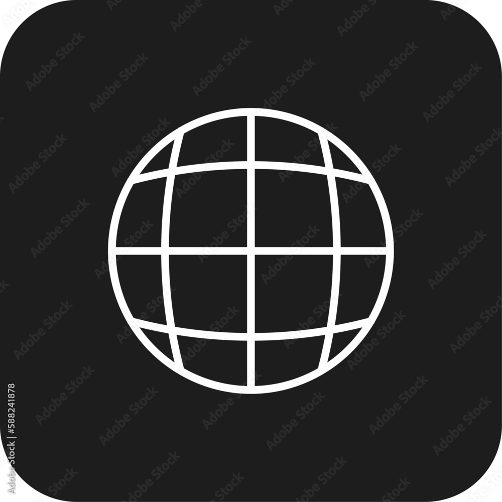 Global Marketing icon with black filled line style. internet, globe, earth, map, planet, sphere, geography. Vector illustration