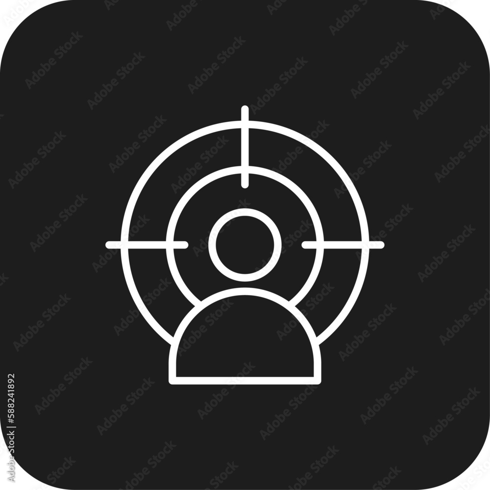 Target Marketing icon with black filled line style. success, goal, strategy, concept, idea, objective, focus. Vector illustration Target Marketing icon with black filled line style. success, goal, strategy, concept, idea, objective, focus. Vector illustration