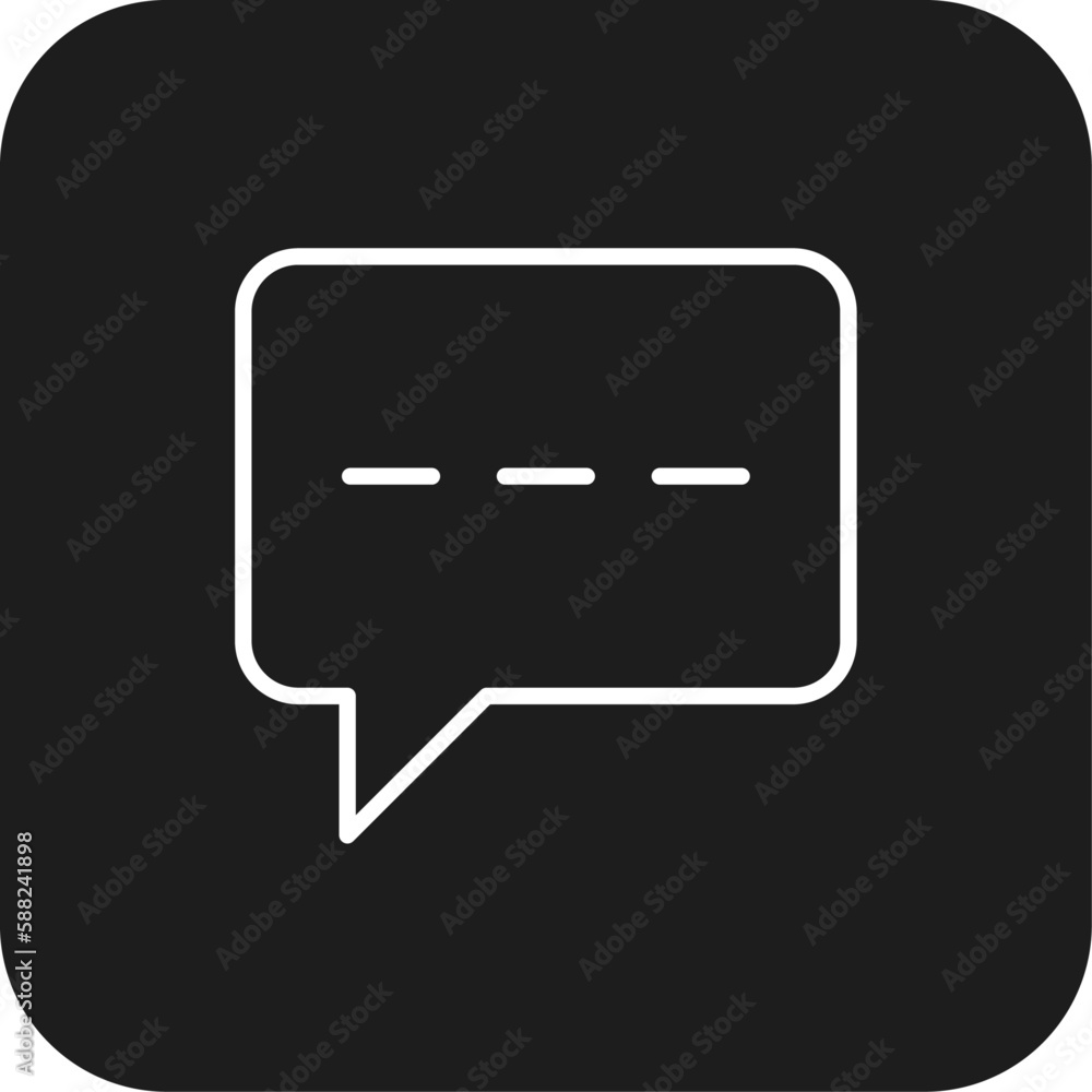 Naklejka premium Comment Marketing icon with black filled line style. social, media, app, bubble, application, speech, talk. Vector illustration