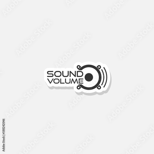 Musical, woofer, sub woofer and loudspeaker sticker icon