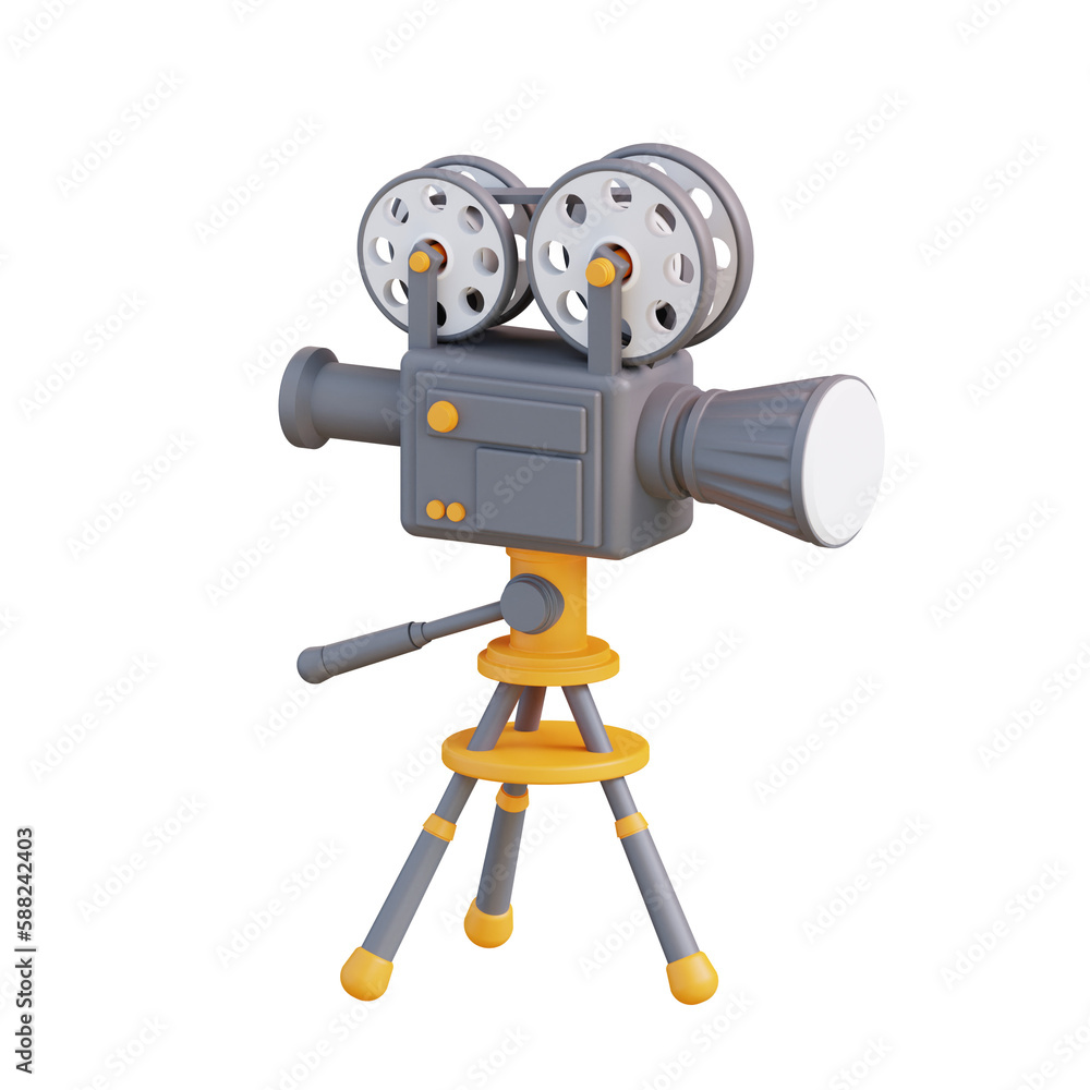3d illustration video shooting camera roll 3d illustration video shooting camera roll