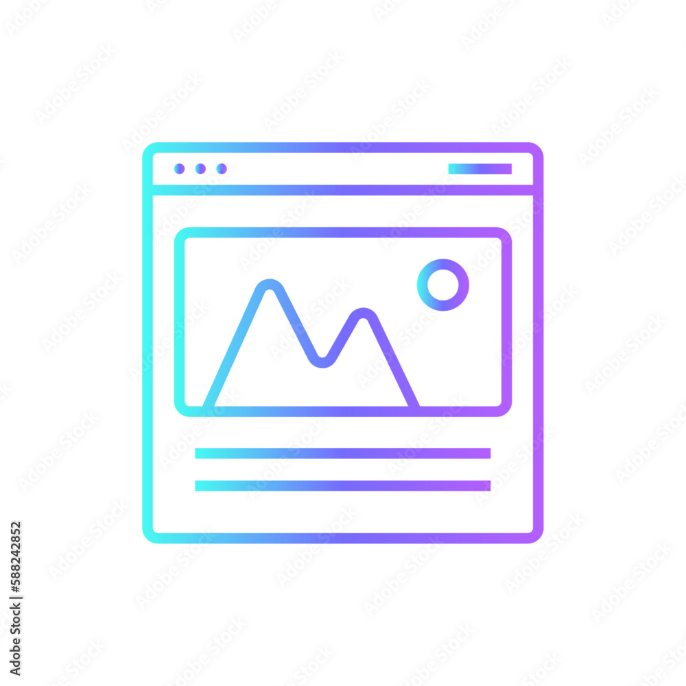 Site Marketing icon with blue duotone style. site, internet, website, address, online, social, graphic. Vector illustration