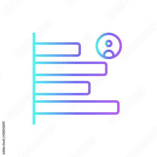 Engagement Marketing icon with blue duotone style. engagement, strategy, management, media, service, engage, graphic. Vector illustration