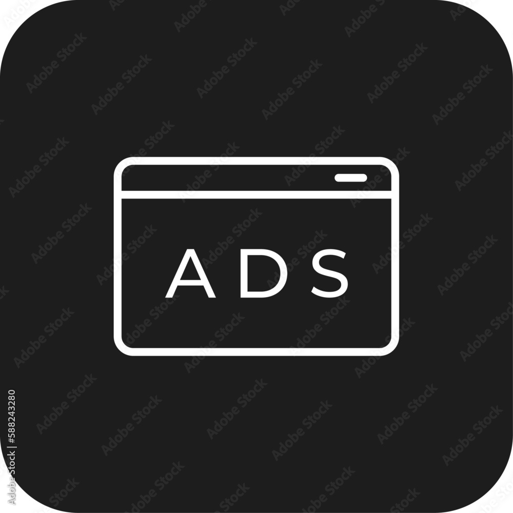 Advertising Marketing icon with black filled line style. media, internet, web, strategy, promotion, campaign, seo. Vector illustration