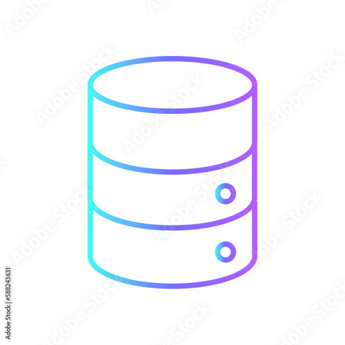 Database Data analysis icon with blue duotone style. information, storage, server. Vector illustration