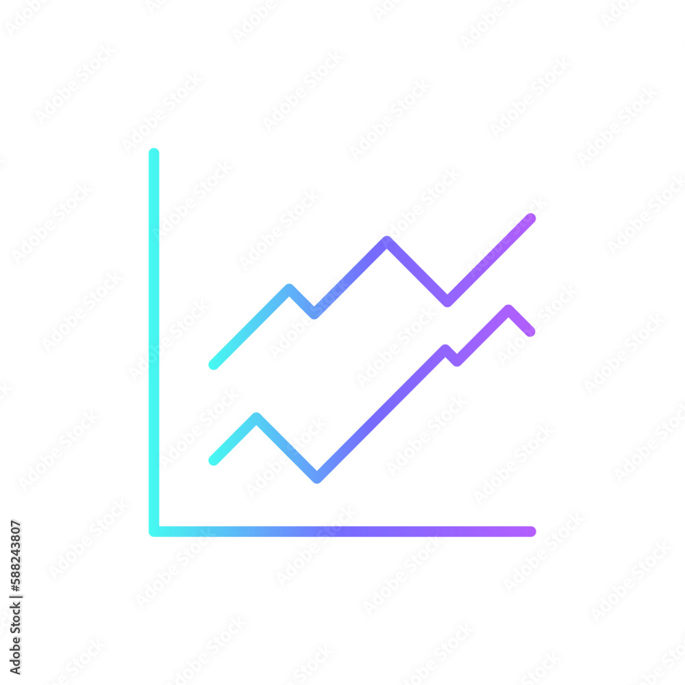 Graph Data analysis icon with blue duotone style. chart, data, graph, growth, diagram, bar, report. Vector illustration Graph Data analysis icon with blue duotone style. chart, data, graph, growth, diagram, bar, report. Vector illustration