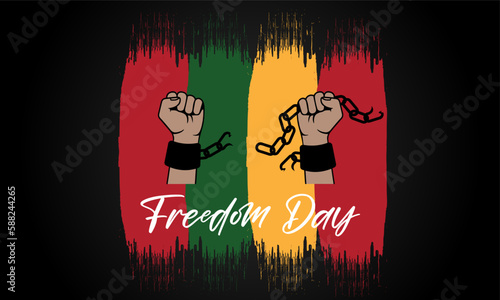 Juneteenth freedom day background design. Vector illustration