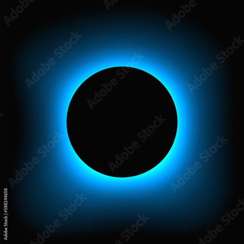Circle illuminate light frame with color gradient