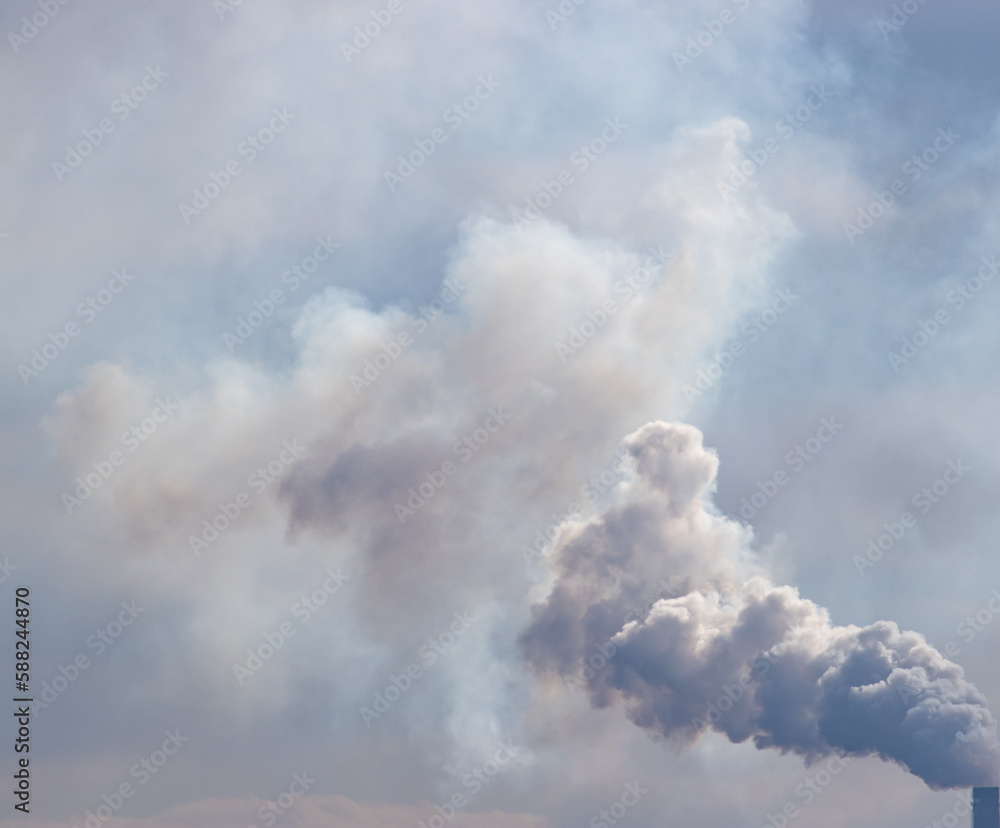 industrial smoke in the sky as background industrial smoke in the sky as background