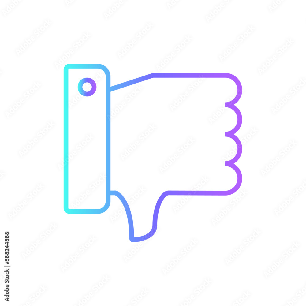 Dislike Feedback icon with blue duotone style. social, hand, customer, thumb, bad, no, unlike. Vector illustration Dislike Feedback icon with blue duotone style. social, hand, customer, thumb, bad, no, unlike. Vector illustration