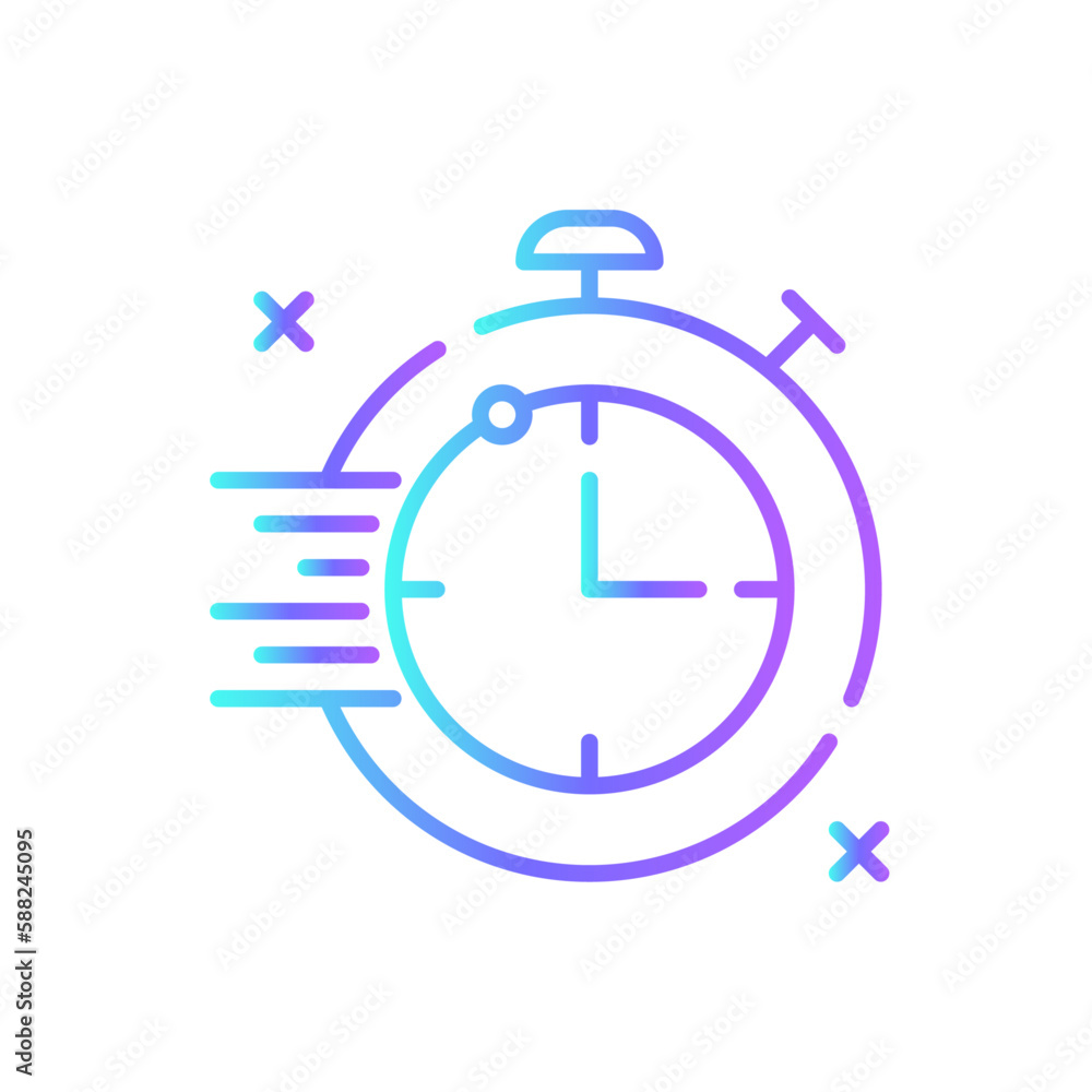 Quick Response Feedback icon with blue duotone style. time, response, quick, clock, service, support, fast. Vector illustration Quick Response Feedback icon with blue duotone style. time, response, quick, clock, service, support, fast. Vector illustration
