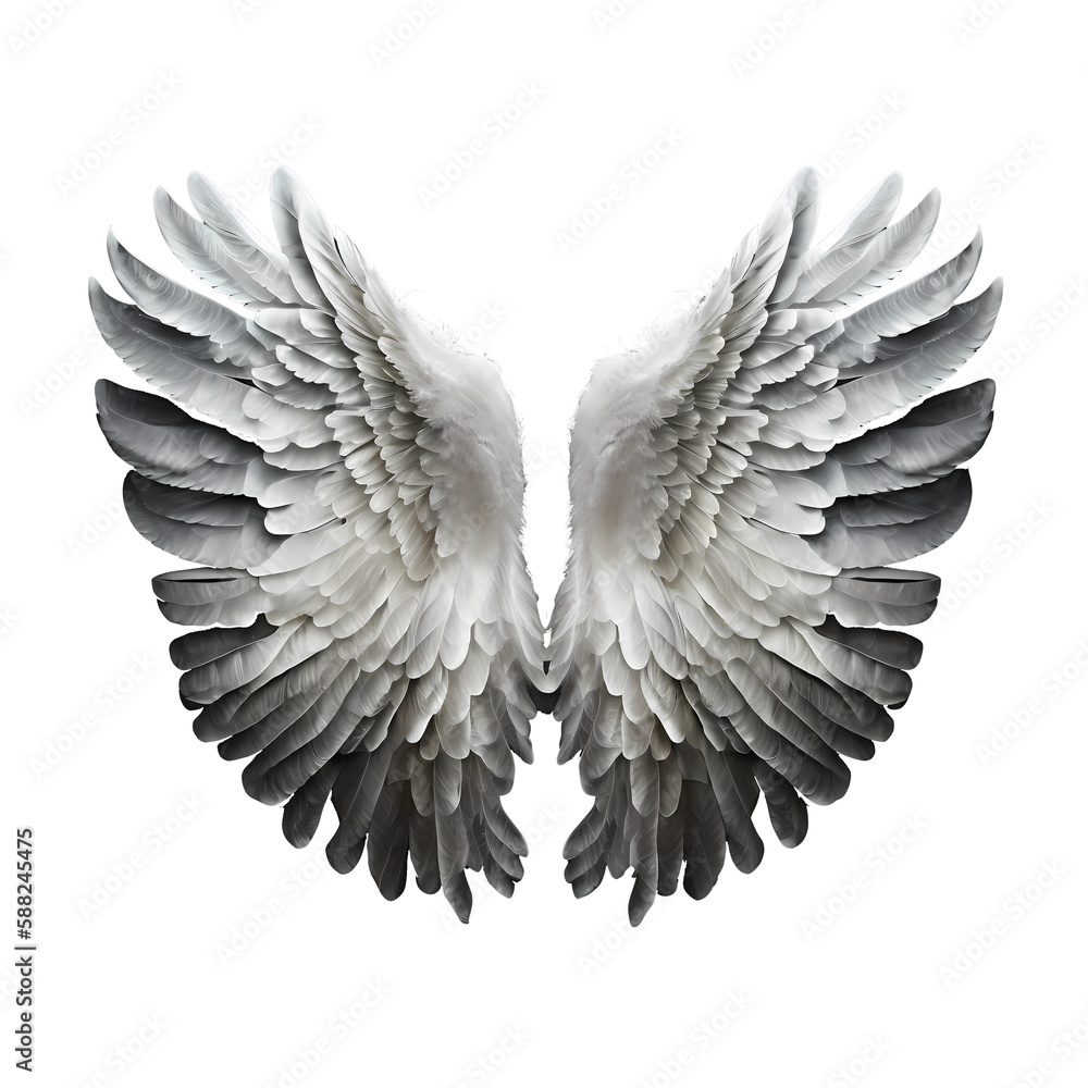 Obraz premium angel wings PNG.
