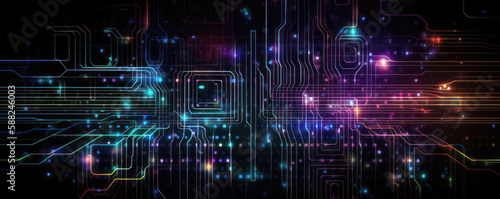 Abstract technology background. Circuit board  high computer technology. Vector illustration.