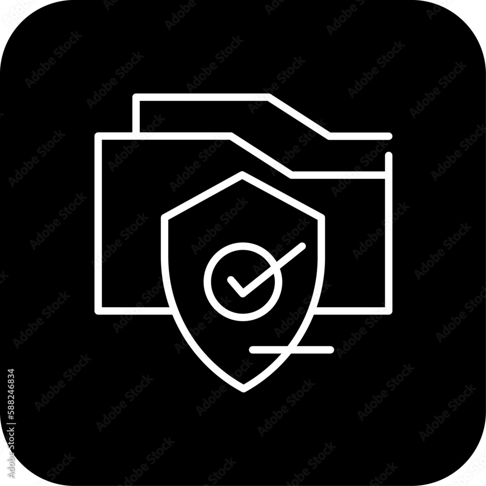 Protected E-Commers icon with black filled line style. protection, shield, safety, safe, security, guarantee, care. Vector illustration Protected E-Commers icon with black filled line style. protection, shield, safety, safe, security, guarantee, care. Vector illustration