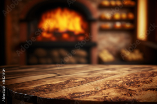 Pizza oven background created with generative ai technology